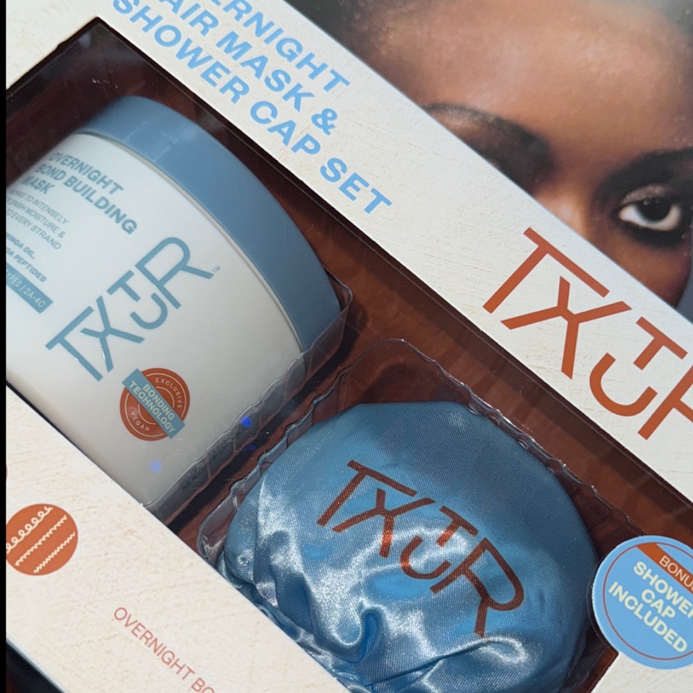 🧖🏽‍♀️• 🚿 TXJR Overnight Hair Mask & Shower Cap Set 🧖🏽‍♀️• 💤